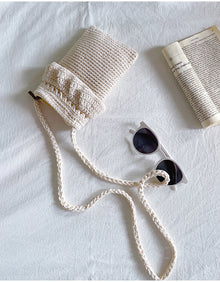 Women’s Small Cotton Knitted Crossbody Bag for Boho Everyday Style & Gifts