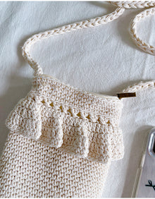 Women’s Small Cotton Knitted Crossbody Bag for Boho Everyday Style & Gifts