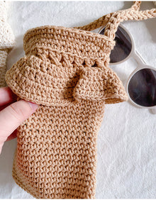 Women’s Small Cotton Knitted Crossbody Bag for Boho Everyday Style & Gifts