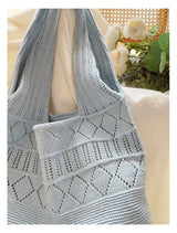 Women’s Retro Cotton Knitted Shoulder Bag for Boho Everyday Style & Gifts