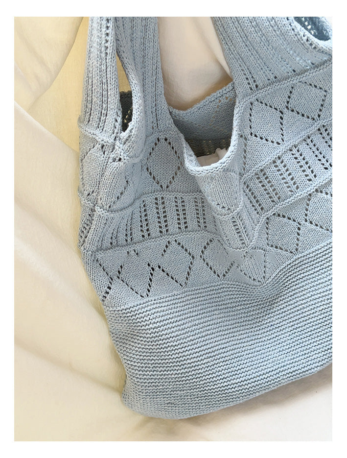 Women’s Retro Cotton Knitted Shoulder Bag for Boho Everyday Style & Gifts