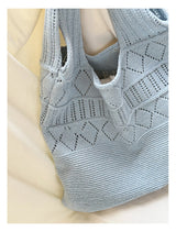 Women’s Retro Cotton Knitted Shoulder Bag for Boho Everyday Style & Gifts