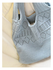 Women’s Retro Cotton Knitted Shoulder Bag for Boho Everyday Style & Gifts