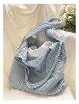 Women’s Retro Cotton Knitted Shoulder Bag for Boho Everyday Style & Gifts