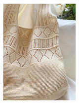 Women’s Retro Cotton Knitted Shoulder Bag for Boho Everyday Style & Gifts