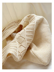 Women’s Retro Cotton Knitted Shoulder Bag for Boho Everyday Style & Gifts