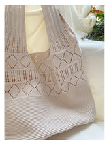 Women’s Retro Cotton Knitted Shoulder Bag for Boho Everyday Style & Gifts