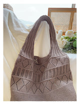 Women’s Retro Cotton Knitted Shoulder Bag for Boho Everyday Style & Gifts