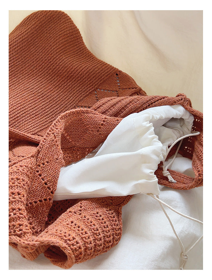Women’s Retro Cotton Knitted Shoulder Bag for Boho Everyday Style & Gifts