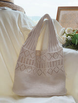 Women’s Retro Cotton Knitted Shoulder Bag for Boho Everyday Style & Gifts