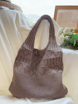 Women’s Retro Cotton Knitted Shoulder Bag for Boho Everyday Style & Gifts