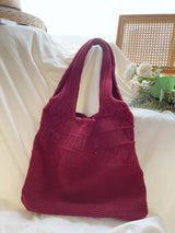 Women’s Retro Cotton Knitted Shoulder Bag for Boho Everyday Style & Gifts