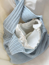 Women’s Retro Cotton Knitted Shoulder Bag for Boho Everyday Style & Gifts