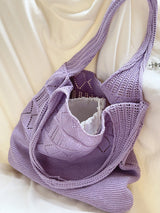 Women’s Retro Cotton Knitted Shoulder Bag for Boho Everyday Style & Gifts