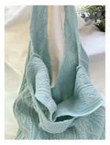 Women’s Retro Artsy Twist Cotton Knitted Shoulder Bag for Boho Everyday Style & Gifts