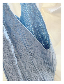 Women’s Retro Artsy Twist Cotton Knitted Shoulder Bag for Boho Everyday Style & Gifts