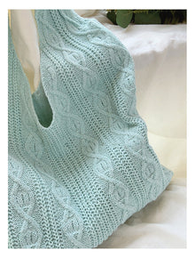 Women’s Retro Artsy Twist Cotton Knitted Shoulder Bag for Boho Everyday Style & Gifts