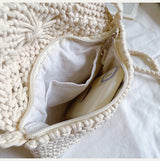 Women’s Macrame Cotton Retro Cotton Macrame Crossbody Bag with Tassels for Boho Everyday Style & Gifts