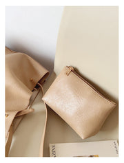 Women’s Chic Leather Bucket Bag for Everyday City Outfits