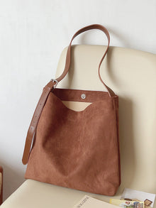 Soft Suede Leather Shoulder Bag for Women, Everyday City Purse