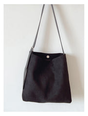 Women’s Soft Leather Soft Suede Shoulder Bag for Everyday City Outfits