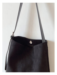 Soft Suede Leather Shoulder Bag for Women, Everyday City Purse