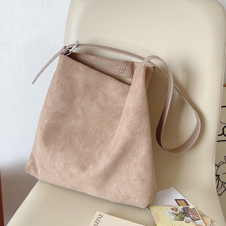 Women’s Soft Leather Soft Suede Shoulder Bag for Everyday City Outfits