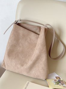 Soft Suede Leather Shoulder Bag for Women, Everyday City Purse