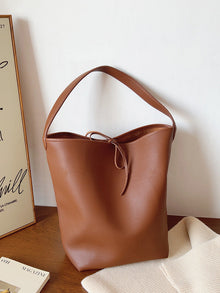 Schicke Damen-Leder-Eimertasche Umhängetasche für alltägliche City-Outfits