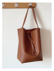 Schicke Damen-Leder-Eimertasche Umhängetasche für alltägliche City-Outfits