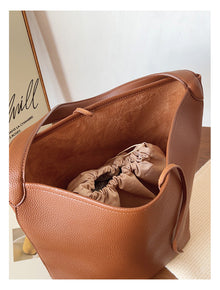 Schicke Damen-Leder-Eimertasche Umhängetasche für alltägliche City-Outfits