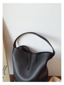 Schicke Damen-Leder-Eimertasche Umhängetasche für alltägliche City-Outfits