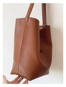 Schicke Damen-Leder-Eimertasche Umhängetasche für alltägliche City-Outfits