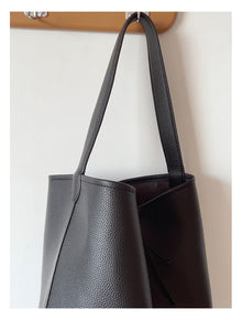 Schicke Damen-Leder-Eimertasche Umhängetasche für alltägliche City-Outfits