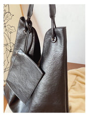 Women’s Simple Leather Tote Bag for Everyday City Outfits