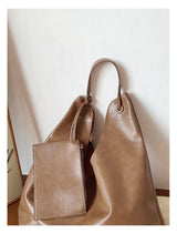 Women’s Simple Leather Tote Bag for Everyday City Outfits
