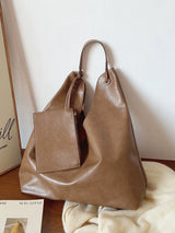 Women’s Simple Leather Tote Bag for Everyday City Outfits