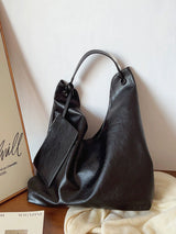 Women’s Simple Leather Tote Bag for Everyday City Outfits