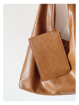 Women’s Simple Leather Tote Bag for Everyday City Outfits