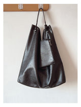 Women’s Simple Leather Tote Bag for Everyday City Outfits