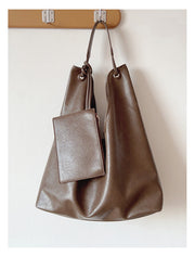 Women’s Simple Leather Tote Bag for Everyday City Outfits