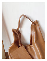 Women’s Simple Leather Tote Bag for Everyday City Outfits