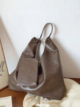 Women’s Simple Leather Tote Bag for Everyday City Outfits