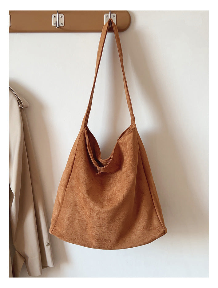 Women’s Soft Leather Soft Suede Shoulder Bag for Everyday City Outfits