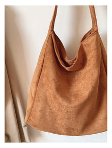 Soft Suede Leather Shoulder Bag for Women, Everyday City Purse