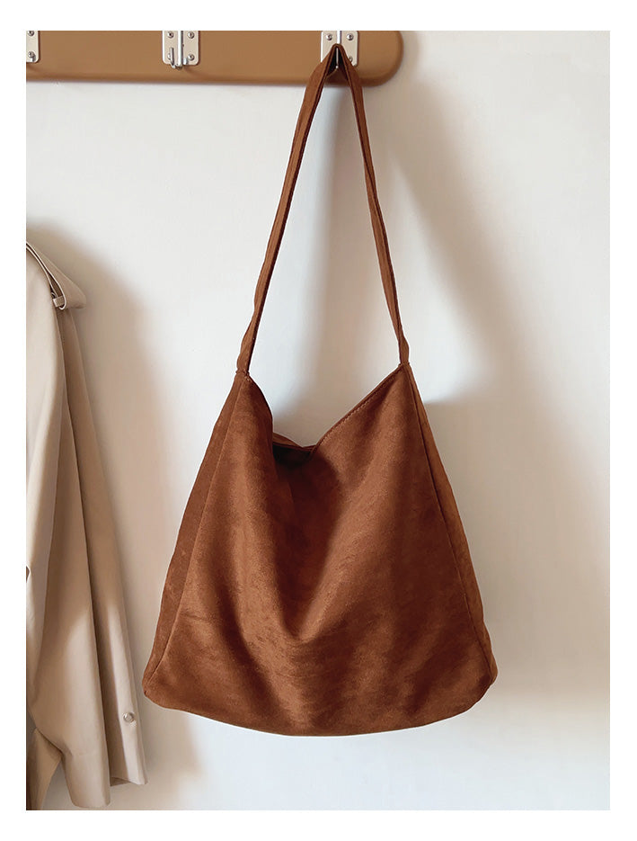 Women’s Soft Leather Soft Suede Shoulder Bag for Everyday City Outfits