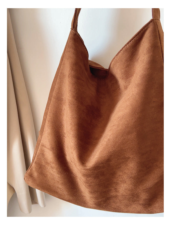 Women’s Soft Leather Soft Suede Shoulder Bag for Everyday City Outfits