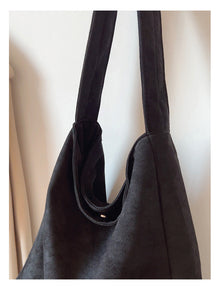 Soft Suede Leather Shoulder Bag for Women, Everyday City Purse