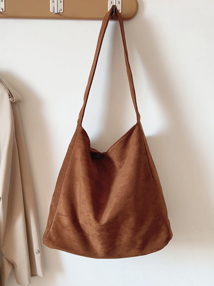 Women’s Soft Leather Soft Suede Shoulder Bag for Everyday City Outfits
