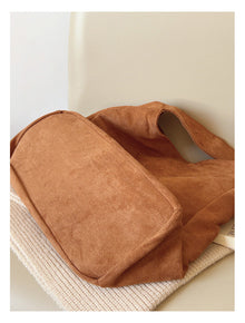 Soft Suede Leather Shoulder Bag for Women, Everyday City Purse